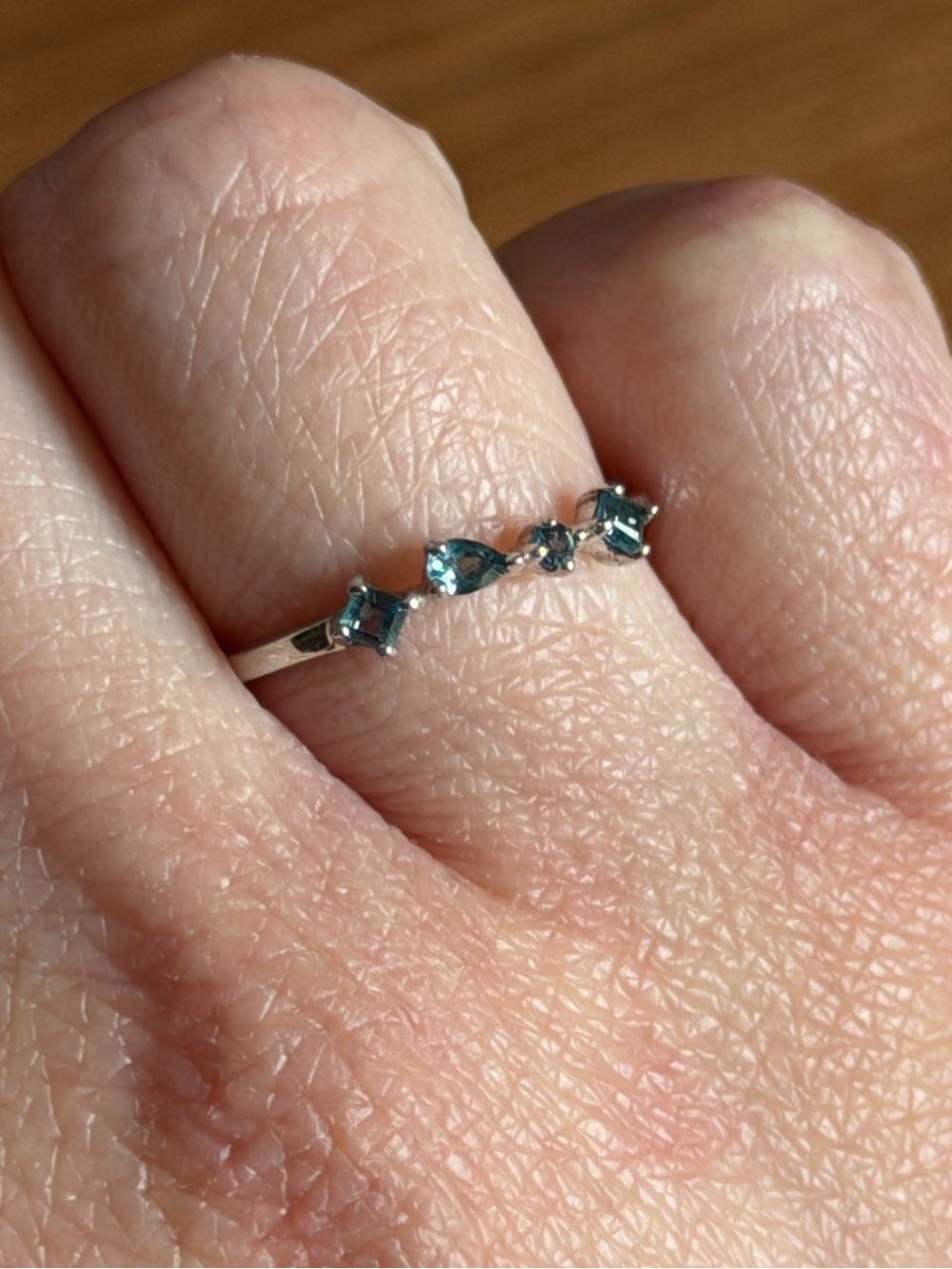 Linjer London Blue Topaz Sterling Silver Ring